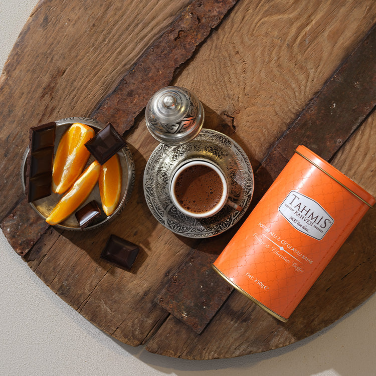 Türkischer Kaffee mit Orangenschokolade 250 Gr
